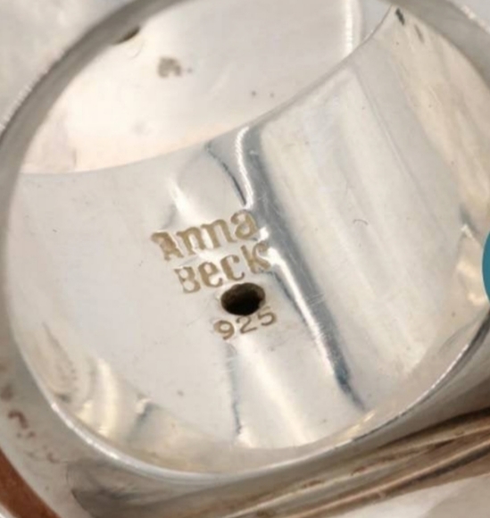 Anna Beck Sterling Silver Vermeil Faceted onyx Ring Statement Pointer - Picture 5 of 5